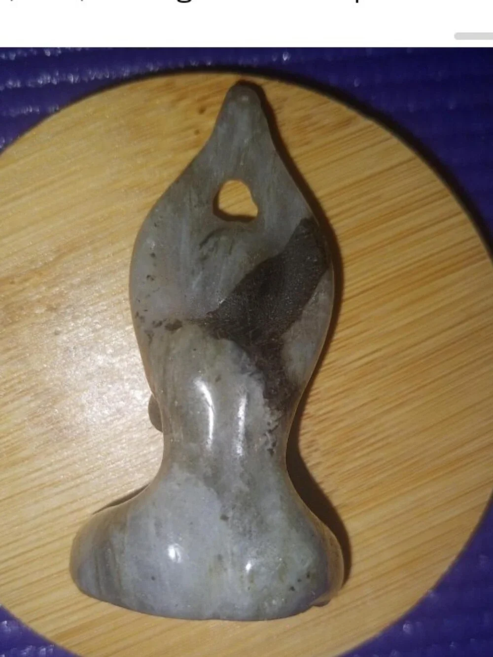 Labradorite Meditation Goddess carving